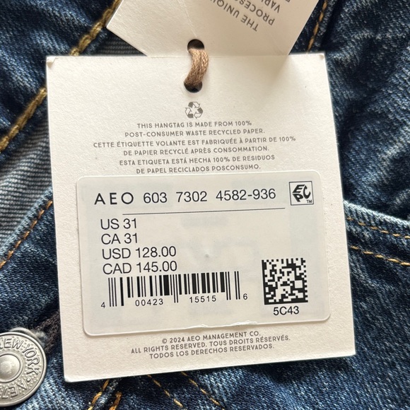 American Eagle Outfitters Blue Crop Bootcut Jeans - Picture 6 of 6